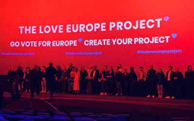 Mohammadi Akhabach zusammen mit Außenminister Maas bei dem „The Love Europe Project“ Event